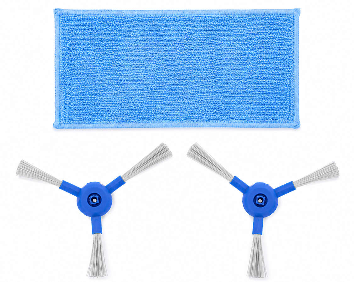 Robotic Vacuum Maintenance Kit – Microfiber Mopping Pad & Side Brushes