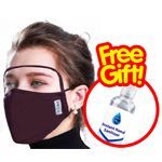 Reusable Face Mask with Eyes Shield + FREE GIFT Aloe Instant Hand Sanitizer