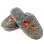 Aroma Felt Slippers Size 6-9 Grey