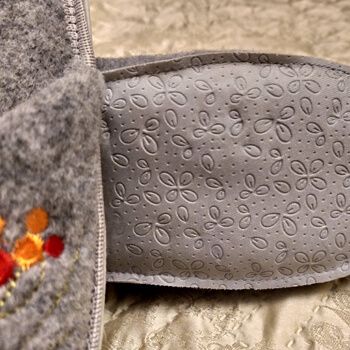 Felt Slippers Grey